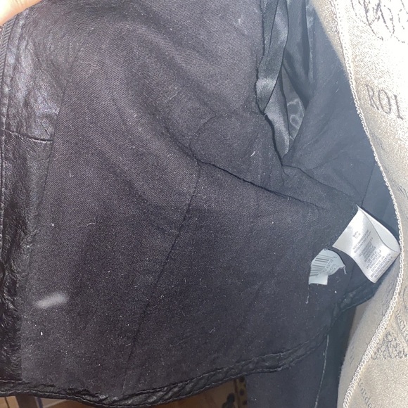 BCBG Black Leather Jacket - Large - Picture 7 of 8